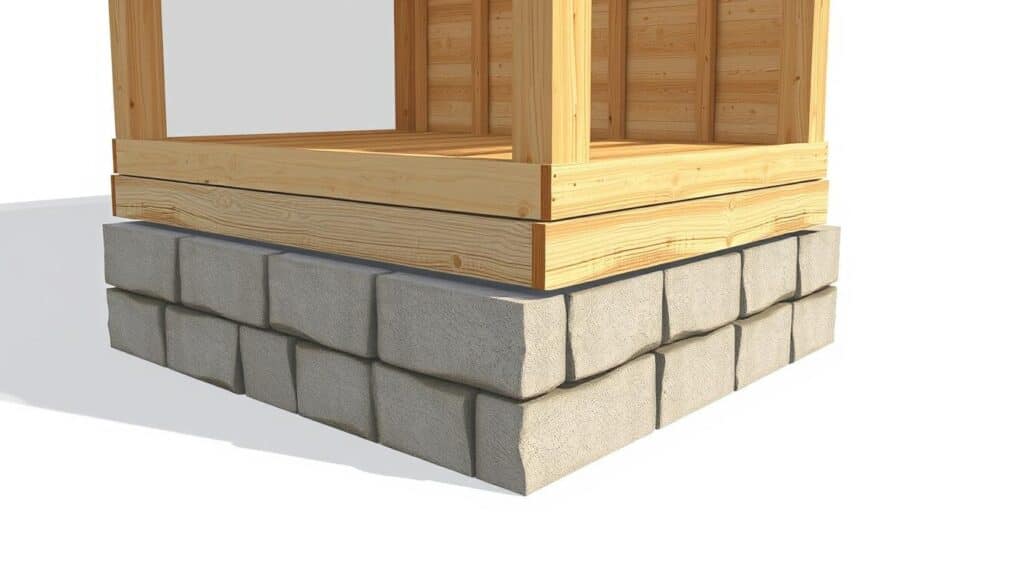 Aufbau Unterkonstruktion Gartenhaus