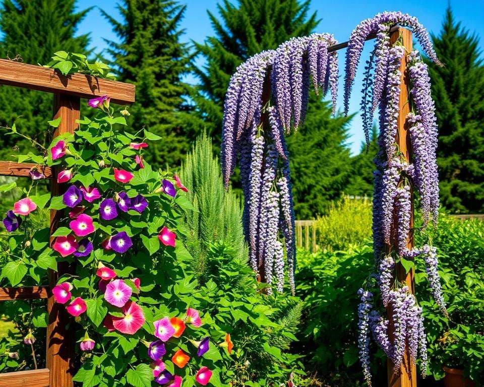 Einjährige und mehrjährige Kletterpflanzen im Vergleich