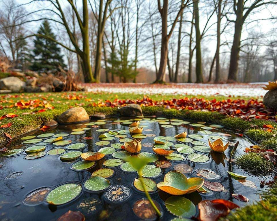 Miniteich überwintern Wasserpflanzen Miniteich überwintern Wasserpflanzen