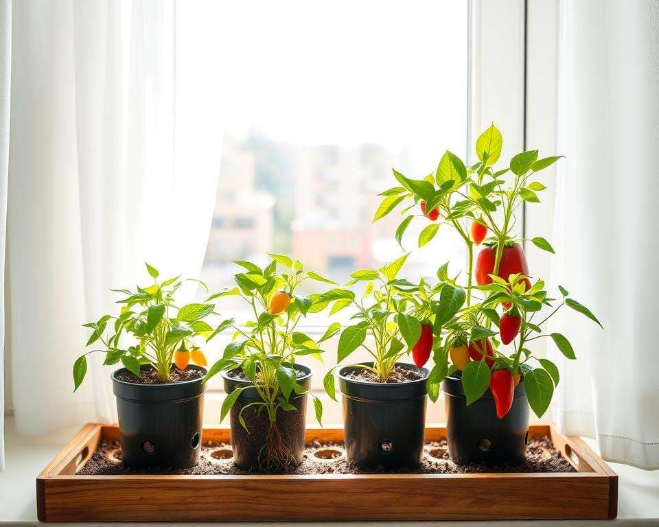 Paprika Fensterbank Lichtbedingungen Paprika Fensterbank Lichtbedingungen