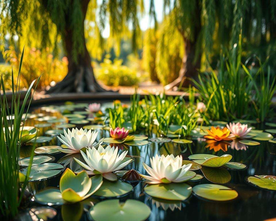 Wasserzonen im Miniteich Wasserzonen im Miniteich